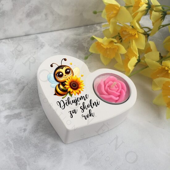 Svícen pro paní učitelku včelka