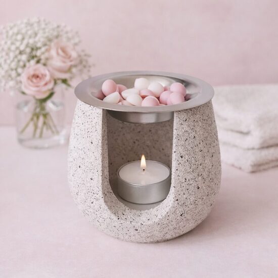 Aromalampa buclatá GRANIT WHITE