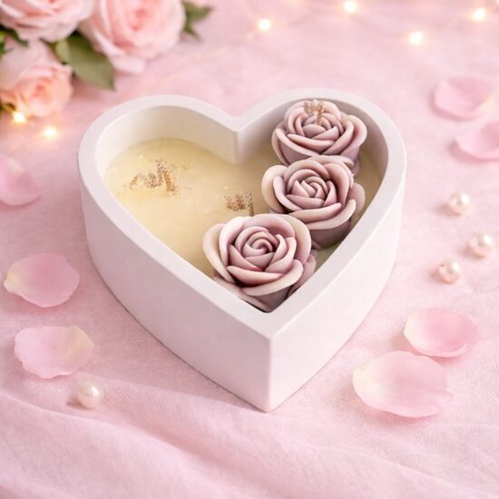 Luxusní sójová svíčka srdce – Mléčná čokoláda 227 g