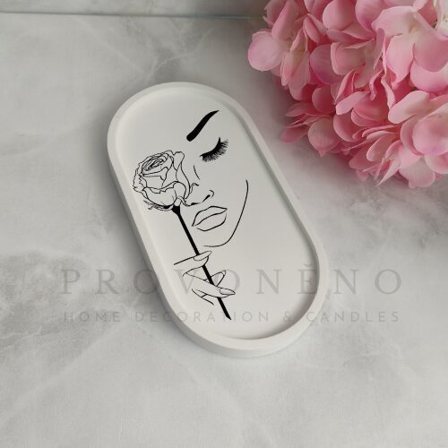 Podtácek Dáma s růží 