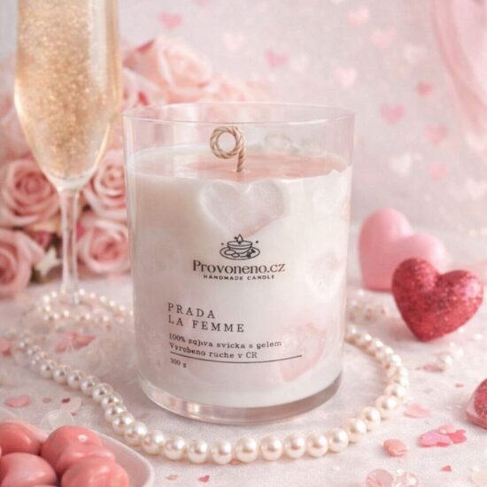 Prada La Femme – sojová svíčka ve skle 260 g | broskvová