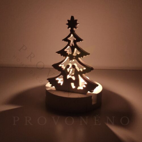 Vánoční kameninový svícen stromeček